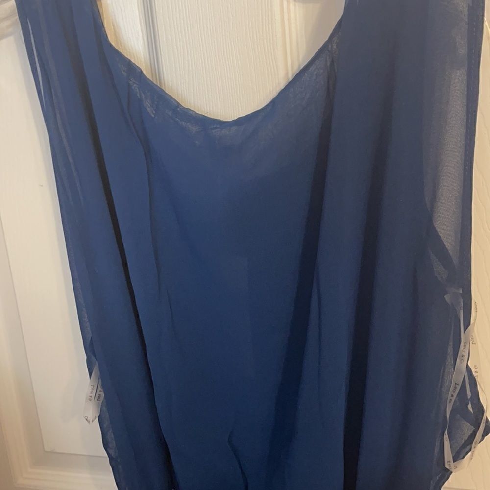 Lucy Paris  Chiffon Sequin Mini Dress Blue Small - Picture 4 of 9